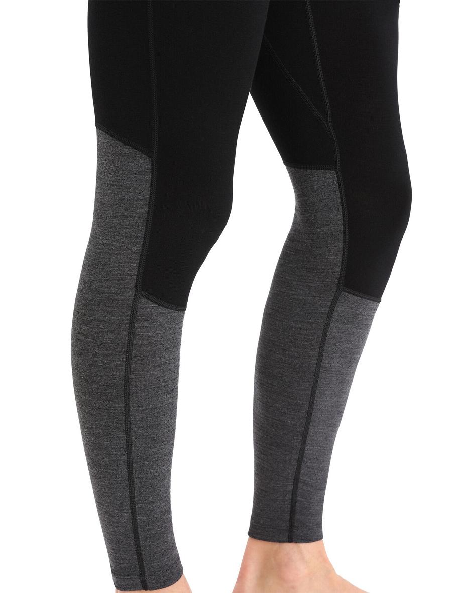 Base Layers Icebreaker Merino 260 ZoneKnit™ Merino Leggings Męskie Czarne | PL 1615DFMN